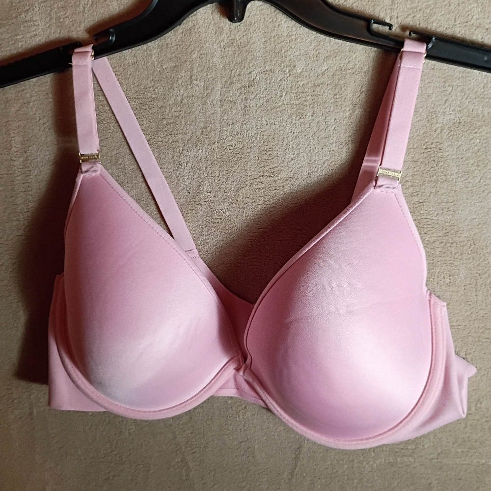 Anne Klein 42C Light Pink Full Coverage Underwire T-Shirt Bra Smooth Contour